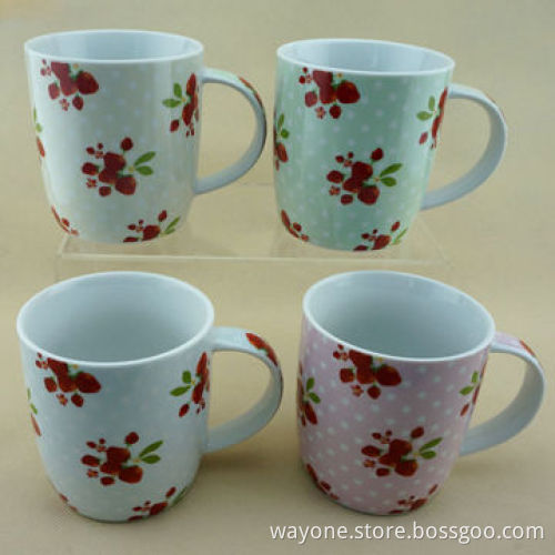 12oz Porcelain Mug with Strawberry Design, Festival Promotion, Attractive Gift Box